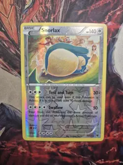 Pokemon Snorlax 77/124 Fates Collide Reverse Holo LP - Image 1