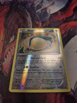 Pokemon Snorlax 77/124 Fates Collide Reverse Holo LP - Image 2