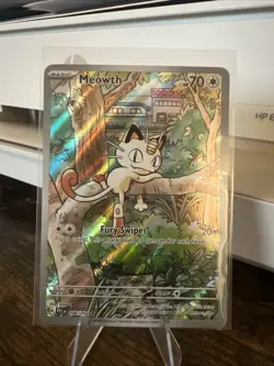 Pokemon Meowth Full Art Holo 106/094 English phantasmal flames - Image 1