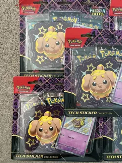 Lot Of 5– SEALED Pokemon TCG Paldean Fates Tech Sticker Collections - Image 2