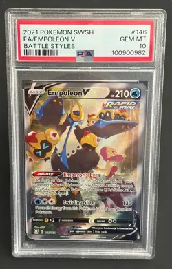 Pokemon Empoleon V #146/163 SWSH: Battle Styles PSA 10 GEM MINT - Image 1