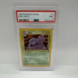 PSA 9 Muk - Fossil Unlimited #13 Holo Rare - Pokemon WoTC - Image 1