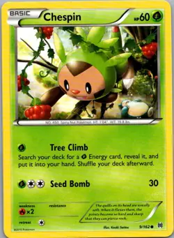 Chespin 9/162 Common BREAKthrough Pokemon Lightly Played - Image 1