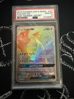 Lugia GX 227/214 PSA 10 GEM Mint 2018 S&M Lost Thunder Pokemon Tcg Low Pop - Image 1