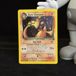 Pokemon Dark Charizard 4/82 Team Rocket Holo Rare TCG Swirl - LP - Image 1