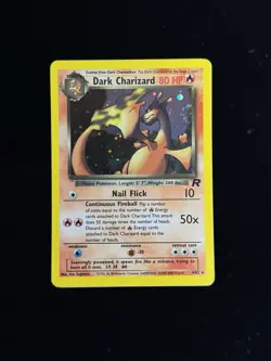 Pokemon Dark Charizard 4/82 Team Rocket Holo Rare TCG Swirl - LP - Image 3