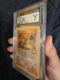Pokemon 1999 Charizard Base Set Shadowless Holo Rare 4/102 CGC 7 NM - Image 2