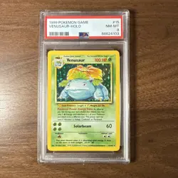 1999 Pokemon Base set Venusaur #15 PSA 8 - Image 1