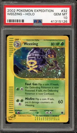 Pokemon Weezing Expedition Holo Rare #32 PSA 10 Gem Mint - Image 1