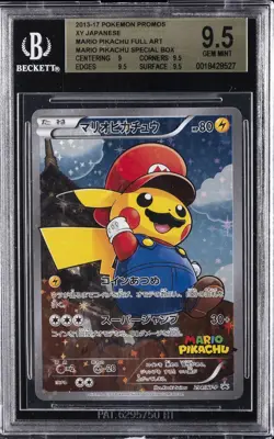 2013-17 POKEMON JPN XY PROMOS MARIO PIKACHU SPECIAL BOX MARIO PIKACHU BGS 9.5 - Image 1