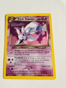 Pokemon Dark Espeon Neo Destiny Holo Rare 4/105 60 HP Stage 1 Unlimited - Image 1