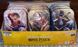One Piece TCG Tin Pack Set Vol 2 Set Lot of (9) TS-02 Display English New Sealed - Image 1