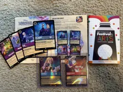 Lorcana Festival Of The Arts Epcot Promos Donald & Rapunzel & Completed Booklet - Image 1