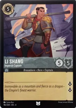 182/204 LI SHANG IMPERIAL CAPTAIN URSULAS RETURN UNCOMMON DISNEY LORCANA CARD - Image 1