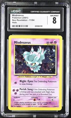 CGC 8 Misdreavus 2001 Neo Revelation 11/64 Holo Pokemon Card - Image 1