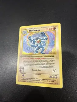 Machamp 8/102 1st Edition Shadowless Lightly Played WOTC Base Set Pokemon Card - Image 2