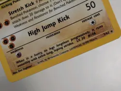 Pokemon TCG Hitmonlee Fossil Holo Rare Card 7/62 Vintage LP - Image 3