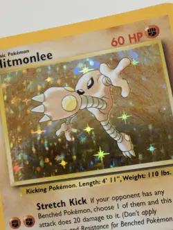 Pokemon TCG Hitmonlee Fossil Holo Rare Card 7/62 Vintage LP - Image 4