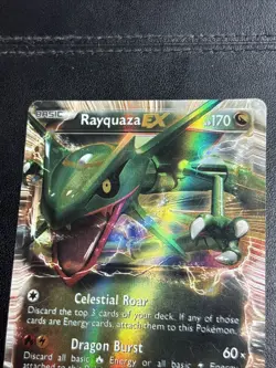 Rayquaza EX BW47 Black & White Black Star Promo Holo Pokemon Card DMG - Image 3