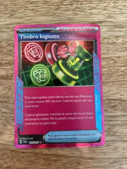 Pokemon Twilight Masquerade Unfair Stamp 165/167 (Italian) Holo Card MINT-NM - Image 2