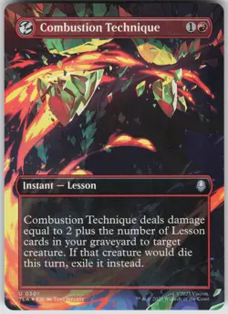 MTG Combustion Technique Borderless Foil NM Avatar: The Last Airbender Magic 301 - Image 1