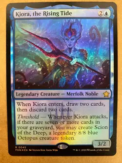 MTG 1x FOIL Kiora, the Rising Tide # 45 Foundations Magic the Gathering x1 NM - Image 1