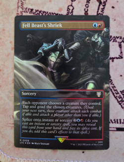 MTG Foil Fell Beast's Shriek Lord of the Rings Tales of Middle Earth NM - Image 1