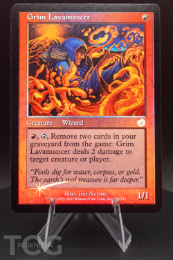 Grim Lavamancer: 2002 Magic the Gathering - Torment Foil - Image 1