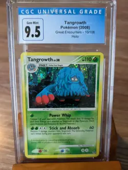 2008 Pokemon Great Encounters Tangrowth Holo #10 CGC Gem Mint 9.5/10 - Image 1