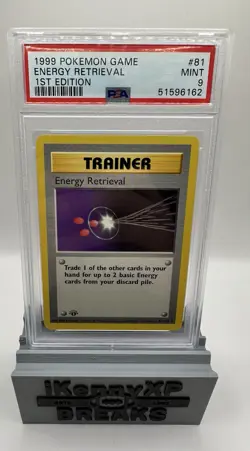 1999 Pokemon Base Set Energy Retrieval 1st Edition Shadowless #81/102 PSA 9 - Image 1