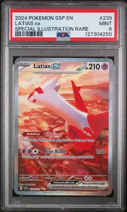 PSA 9 Mint Latias ex 239/191 Special Illustration Rare - Pokemon SV08 SSP - Image 1