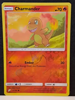 2019 Pokemon SM Team Up 12/181 Charmander Reverse Holo NM - Image 1