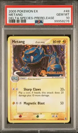 2005 POKEMON EX DELTA SPECIES #49 METANG DELTA SPECIES-PRERELEASE PSA 10 POP 57 - Image 1