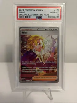 Pokemon TCG Stellar Crown Briar Special illustration Rare 171/142 PSA 10 Gem Mt - Image 1