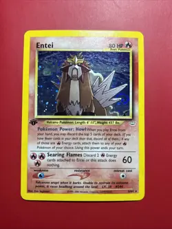 Pokemon TCG Entei Neo Revelation 6/64 Holo 1st Edition LP 1 Swirl 💫 - Image 1