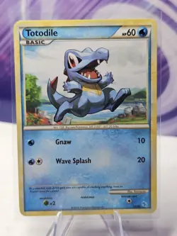 Totodile 14/30 Pokemon HGSS Trainer Kit: Gyarados & Raichu 2010 LP - Image 1