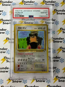 1998 Pokemon Japanese Vending Series 1 Snorlax #143 PSA 10 ⚡❄ Low Pop New Cert - Image 1