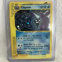Pokemon TCG Cloyster 8/165 Expedition Base Set Holo Rare - Image 1