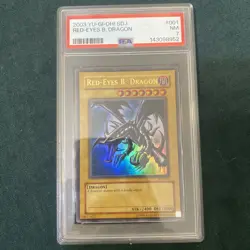 2003 Yu-Gi-Oh! Red-Eyes B. Dragon SDJ-001 Unlimited PSA 7 - Image 1