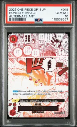 One Piece PSA 10 Honesty Impact OP11 018 Alt Art 2025 Japanese - Image 1