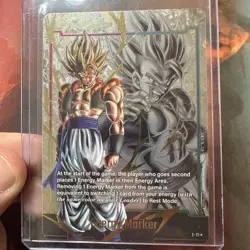 Dragon Ball Fusion World Card Gogeta Energy Marker Promo Prize Gold E-21 - Image 1