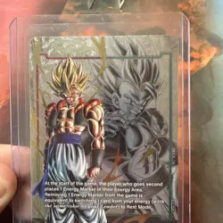 Dragon Ball Fusion World Card Gogeta Energy Marker Promo Prize Gold E-21 - Image 2