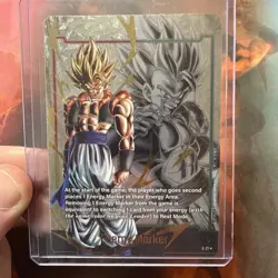 Dragon Ball Fusion World Card Gogeta Energy Marker Promo Prize Gold E-21 - Image 3