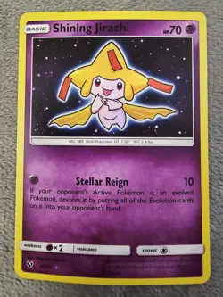 Pokemon TCG Shining Jirachi Holo Rare Card 42/73 Shining Legends Series LP - Image 1