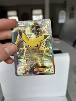 Pokemon Pikachu EX Full Art Promo Holo XY124 XY Card 130 HP. Terrible condition - Image 1