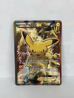 Pokemon Pikachu EX Full Art Promo Holo XY124 XY Card 130 HP. Terrible condition - Image 2