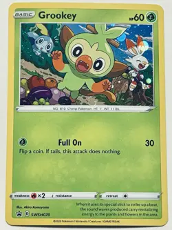 Grookey #SWSH070 Black Star Promos Holo Pokemon Card NEAR MINT - Image 1