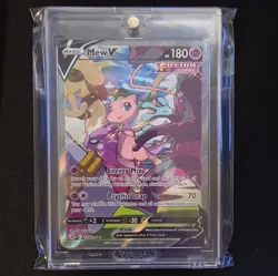 Pokemon Mew v Holo Alternative Art Ultra Rare TCG Fusion Strike Card 251/264 - Image 1