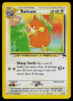 Pokemon Card - Raticate Southern Islands 6/18 Promo - Image 1