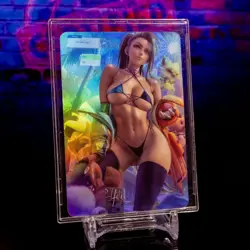 Nemona Waifu Trading Card ACG Pokemon Trainer Holo Flash Foil Double-sided Rare - Image 1